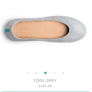 Tieks Leather Flats in Cool Grey